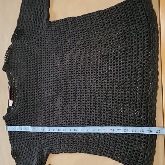 Rafaella Size S Black Loose / Open Knit Long Sleeve Sweater, Excellent Used Cond - Picture 8 of 10